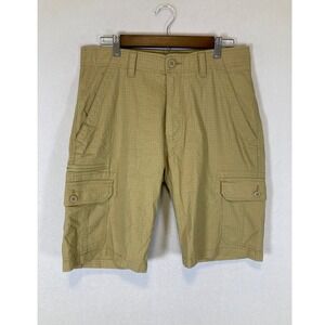 Outdoorsy WearFirst Men 32 Khaki Ripstop Stretch Multi-Pocket Cargo Shorts